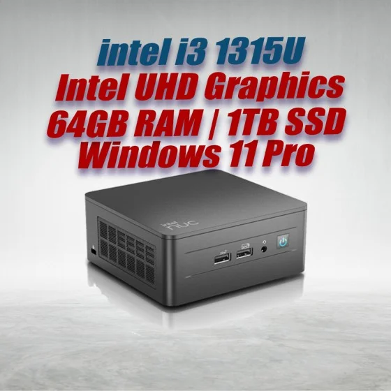 Intel Mini PC NUC13ANHi3 Core i3-1315U 64GB 1TB Win11 Intel Mini PC NUC13ANHi3 Core i3-1315U 64GB 1TB Win11