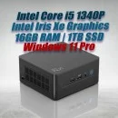 Intel Mini PC NUC13ANHi5 Core i5-1340P 16GB 1TB Win11 Intel NUC 13 Pro Kit NUC13ANHi5 Mini PC with 13th Gen Core i5-1340P Processor (12 Cores 16 Threads 4.60GHz 12MB Cache Intel Iris Xe Graphics) with 16GB DDR4 RAM, 1TB M.2 SSD, 2.5GbE LAN, Wi-Fi 6E, Bluetooth 5.3, 2x Thunderbolt 4 ports and Windows 11