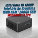 Intel NUC 13 Pro Kit NUC13ANHi5 Mini PC with 13th Gen Core i5-1340P Processor (12 Cores 16 Threads 4.60GHz 12MB Cache Intel Iris Xe Graphics) with 16GB DDR4 RAM, 256GB M.2 SSD, 2.5GbE LAN, Wi-Fi 6E, Bluetooth 5.3, 2x Thunderbolt 4 ports and Windows 11
