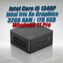 Intel Mini PC NUC13ANHi5 Core i5-1340P 32GB 1TB Win11 Intel NUC 13 Pro Kit NUC13ANHi5 Mini PC with 13th Gen Core i5-1340P Processor (12 Cores 16 Threads 4.60GHz 12MB Cache Intel Iris Xe Graphics) with 32GB DDR4 RAM, 1TB M.2 SSD, 2.5GbE LAN, Wi-Fi 6E, Bluetooth 5.3, 2x Thunderbolt 4 ports and Windows 11