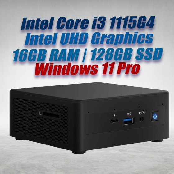 Intel NUC 11 NUC11PAHi30Z Mini PC i3-1115G4 16GB 128GB Win11 Intel NUC 11 NUC11PAHi30Z Mini PC i3-1115G4 16GB 128GB Win11