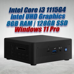 Intel NUC 11 NUC11PAHi30Z Mini PC i3-1115G4 8GB 128GB Win11