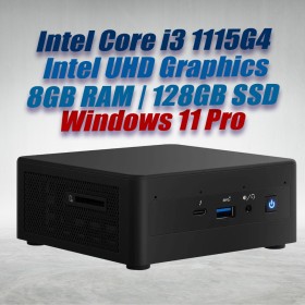 Intel NUC 11 NUC11PAHi30Z Mini PC i3-1115G4 8GB 128GB Win11