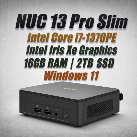 ASUS NUC 13 Pro Slim i7-1370PE 16GB 1TB Win11 mini PC