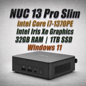 ASUS NUC 13 Pro Slim i7 vPro 1370PE 32GB 1TB Win11 Mini PC