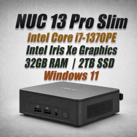 ASUS NUC 13 Pro Slim i7 vPro 1370PE 32GB 2TB Win11 Mini PC