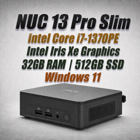 ASUS NUC 13 Pro Slim i7-1370PE 32GB 500GB Win11 mini PC