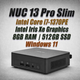 ASUS NUC 13 Pro Slim i7 vPro 1370PE 8GB 500GB Win11 Mini PC