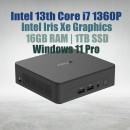 Intel Mini PC NUC13ANKI7 Core i7-1360P 16GB 1TB Win11