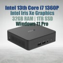 Intel Mini PC NUC13ANKI7 Core i7-1360P 32GB 1TB Win11