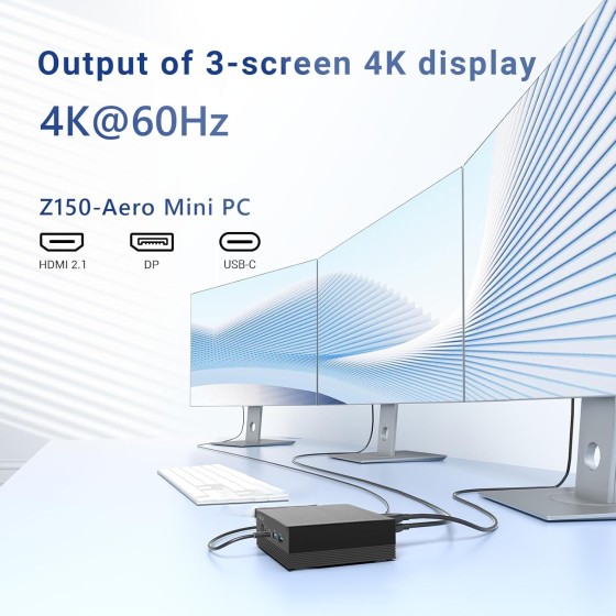 MINIX NEO Z150 Aero Intel N150 Prosessor 32GB 4TB Win11 MINIX NEO Z150 Aero Intel N150 Prosessor 32GB 4TB Win11