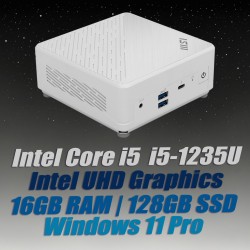 MSI Cubi 5 12M W i5-1235U Barebone|16GB DDR4|128GB SSD| Win11