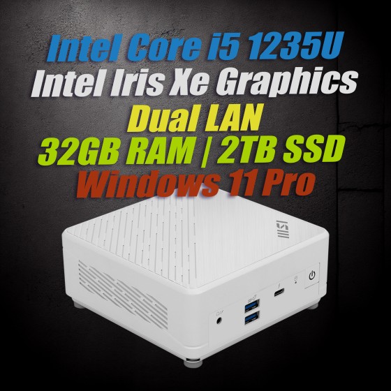 MSI Cubi 5 12M W i5-1235U Barebone|32GB DDR4|2TB SSD| Win11 MSI Cubi 5 12M W i5-1235U Barebone|32GB DDR4|2TB SSD| Win11