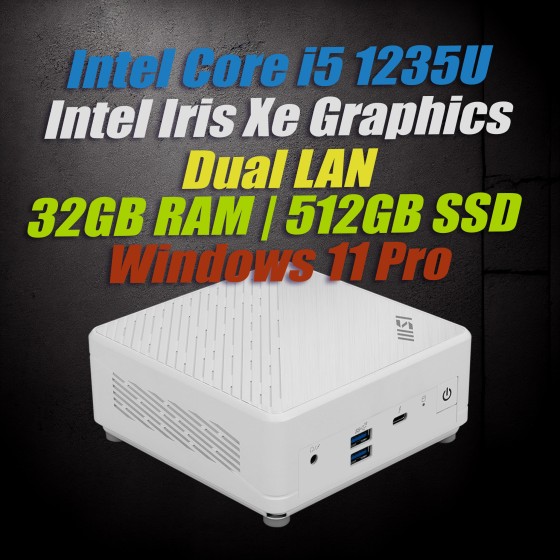 MSI Cubi 5 12M W i5-1235U Barebone|32GB DDR4|512GB SSD| Win11 MSI Cubi 5 12M W i5-1235U Barebone|32GB DDR4|512GB SSD| Win11
