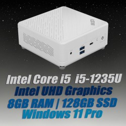 MSI Cubi 5 12M W i5-1235U Barebone|8GB DDR4|128GB SSD| Win11