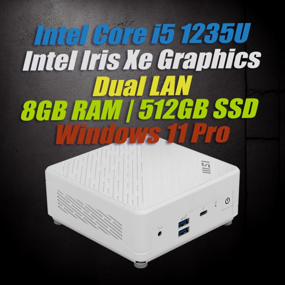 MSI Cubi 5 12M W i5-1235U Barebone|8GB DDR4|512GB SSD| Win11 MSI Cubi 5 12M W i5-1235U Barebone|8GB DDR4|512GB SSD| Win11