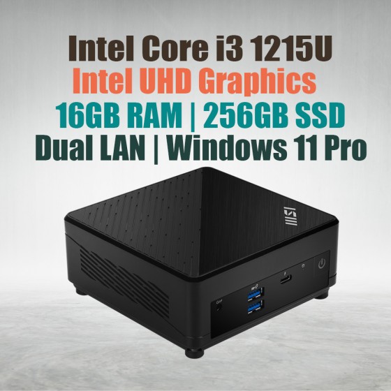 MSI Cubi 5 12M i3-1215U Barebone|16GB DDR4|256GB SSD| Win11 MSI Cubi 5 12M i3-1215U Barebone|16GB DDR4|256GB SSD| Win11