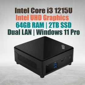 MSI Cubi 5 12M i3-1215U Barebone|64GB DDR4|2TB SSD| Win11 MSI Cubi 5 12M i3-1215U Barebone|64GB DDR4|2TB SSD| Win11