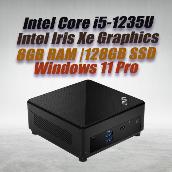 MSI Cubi 5 12M i5-1235U|8GB DDR4|128GB SSD| Win11 MSI Cubi 5 12M i5-1235U|8GB DDR4|128GB SSD| Win11