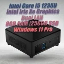 MSI Cubi 5 12M Barebone Mini PC with Intel 12th Gen Alder Lake Core i5-1235U processors with 8GB DDR4 RAM, M.2 256GB NVMe SSD and Windwos 11 Pro,supports WiFi 6, Dual LAN, Thunderbolt 4 Portt, USB 3.2 Gen 1 Type-C