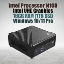 Msi Cubi N ADL S Minipc with Intel Processor N100 (4 Core 4 Threads 3.40GHz 6MB Cache Intel UHD Graphics), 16GB DDR4 Laptop Ram, 1TB M.2 Nvme SSD, LAN, Wifi & Bluetooth and Windows 11 Pro