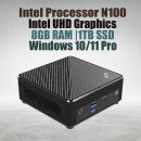 Msi Cubi N ADL S Minipc with Intel Processor N100 (4 Core 4 Threads 3.40GHz 6MB Cache Intel UHD Graphics), 8GB DDR4 Laptop Ram, 1TB M.2 Nvme SSD, LAN, Wifi & Bluetooth and Windows 11 Pro