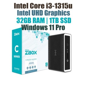 Zotac Mini pc ZBOX CI629 nano Core i3-1315U 64GB 1TB Win11