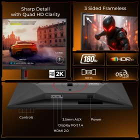 AOC CQ27G4 27inch QHD 1500R Curved Gaming Monitor