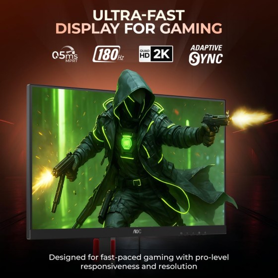 AOC CQ27G4 27inch QHD 1500R Curved Gaming Monitor