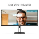 AOC CU34V5CW/BK 34inch Ultrawide Curved WQHD Monitor