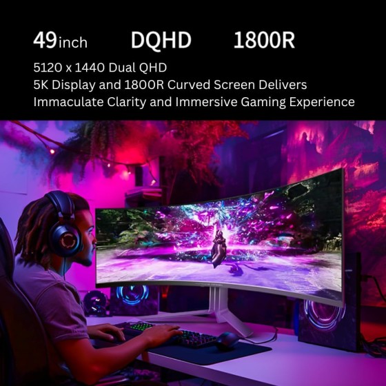 AOC PD49 49inch 5K DQHD QD OLED Gaming Monitor