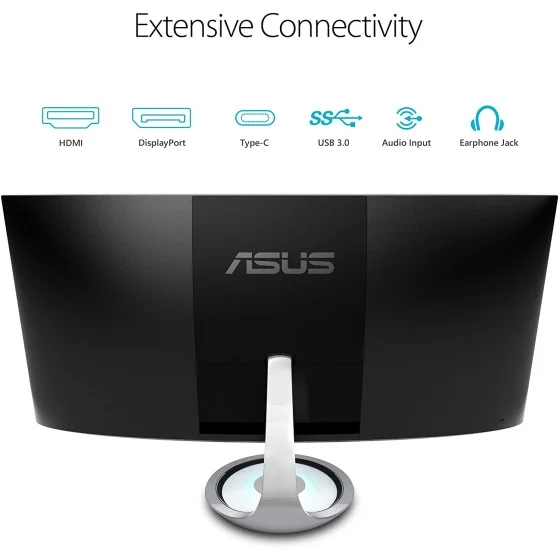 ASUS Designo Curve MX38VC 37.5" Monitor UWQHD IPS with Qi Charging, DP, HDMI, Adaptive-Sync ASUS Designo Curve MX38VC 37.5" Monitor UWQHD IPS with Qi Charging, DP, HDMI, Adaptive-Sync