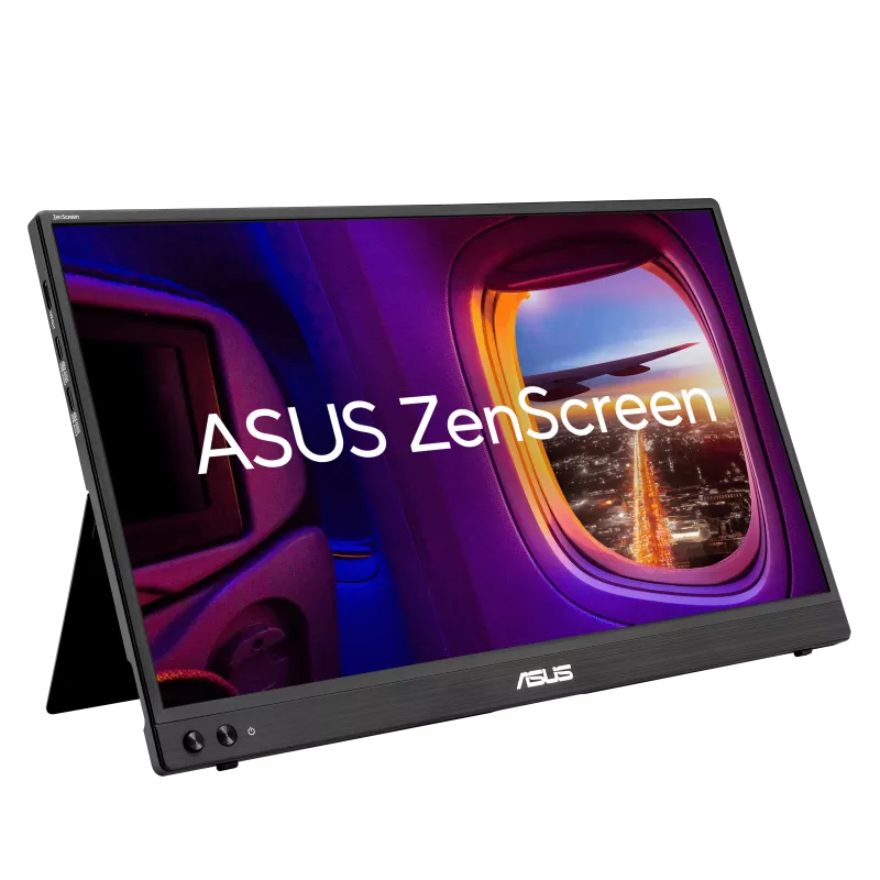 ASUS ZenScreen MB16AHVE rear view with portable kickstand