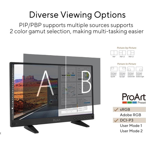 ASUS ProArt Display PA16USV 15.6-inch 4K UHD HDR ProArt portable monitor ASUS ProArt Display PA16USV 15.6-inch 4K HDR portable professional monitor