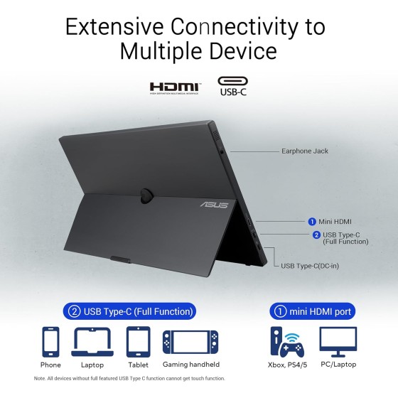 ASUS ZenScreen Touch MB16AMTR 16inch IPS Portable Monitor ASUS ZenScreen Touch MB16AMTR 16inch IPS Portable Monitor