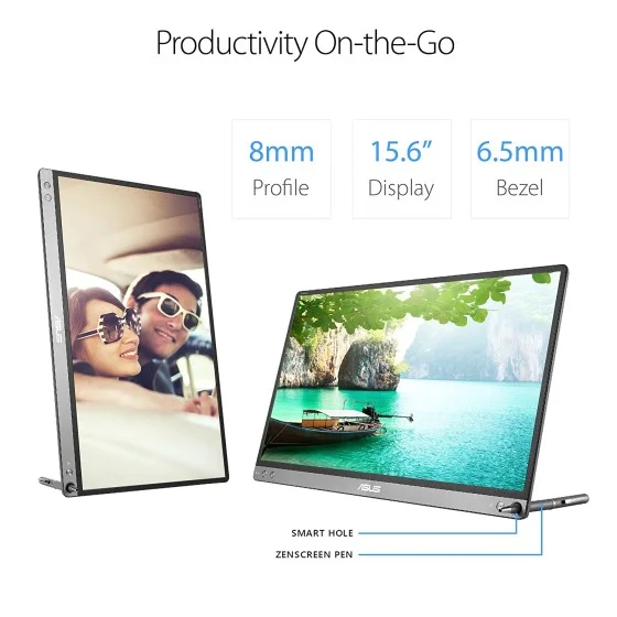 ASUS ZenScreen GO MB16AP Portable USB Type-C 15.6-inch Monitor ASUS ZenScreen GO MB16AP Portable USB Type-C 15.6-inch Monitor