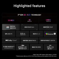 ASUS ROG Swift OLED PG32UCDM 4K 240Hz Gaming Monitor ASUS ROG Swift OLED PG32UCDM 4K 240Hz Gaming Monitor