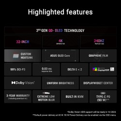 ASUS ROG Swift OLED PG32UCDM 4K 240Hz Gaming Monitor ASUS ROG Swift OLED PG32UCDM 4K 240Hz Gaming Monitor