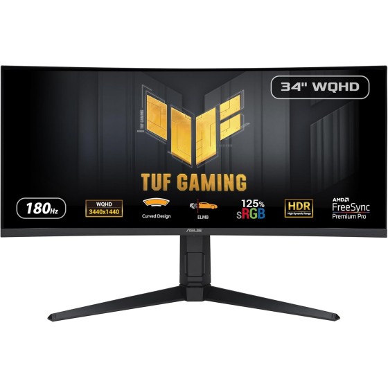 ASUS TUF Gaming VG34VQL3A - Ultrawide 34-inch Curved Monitor with HDR10 and FreeSync™ Premium