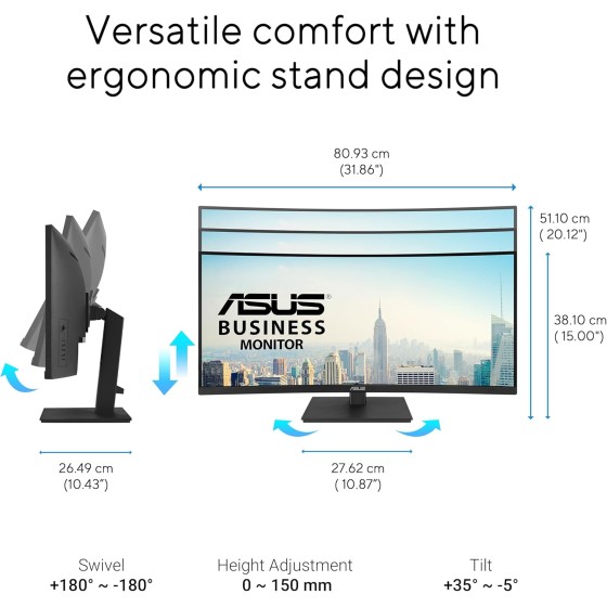 ASUS VA34VCPSR 34 inch Docking Monitor 