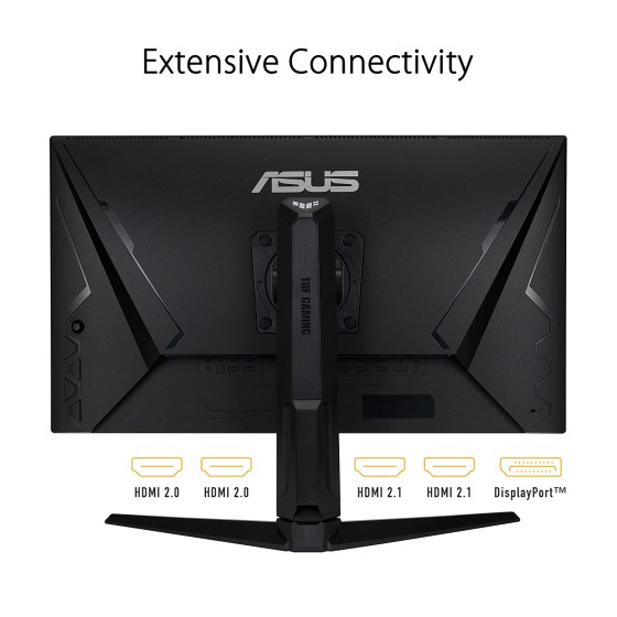 ASUS TUF Gaming VG28UQL1A HDMI 2.1 Gaming Monitor — 28-inch 4K UHD (3840 x 2160), Fast IPS, 144 Hz, 1 ms GTG, NVIDIA G-Sync compatible, AMD FreeSync™ Premium, DSC, ELMB Sync, Variable Overdrive, DisplayHDR™ 400, DCI-P3 90%