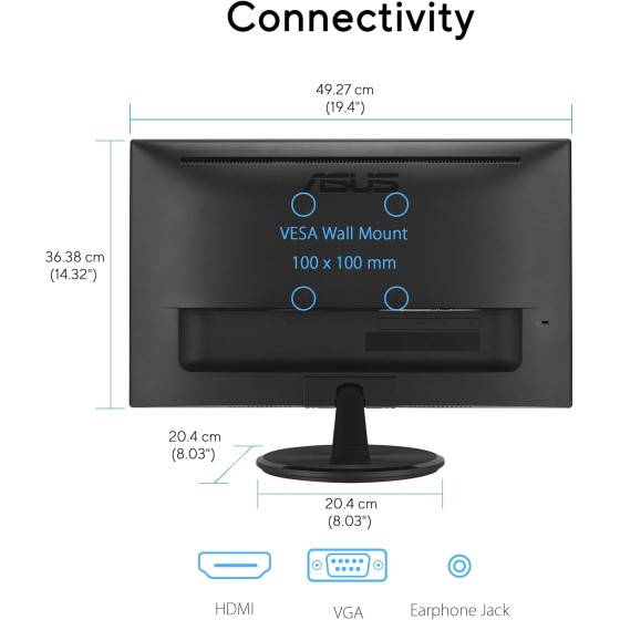 ASUS VP227HF Eye Care Gaming Monitor – 22-inch