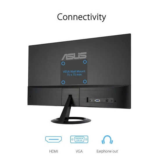 ASUS VZ27EHE Eye Care Monitor – 27 inch Full HD (1920 x 1080), IPS, 75Hz, Adaptive-Sync/FreeSync™, HDMI, Low blue light, Flicker free, Ultra-slim ASUS VZ27EHE Eye Care Monitor – 27 inch Full HD (1920 x 1080), IPS, 75Hz, Adaptive-Sync/FreeSync™, HDMI, Low blue light, Flicker free, Ultra-slim