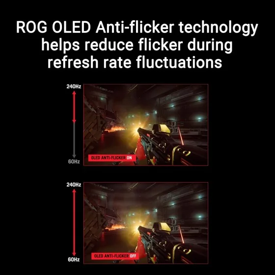 ASUS XG27ACDMS OLED anti-flicker feature image