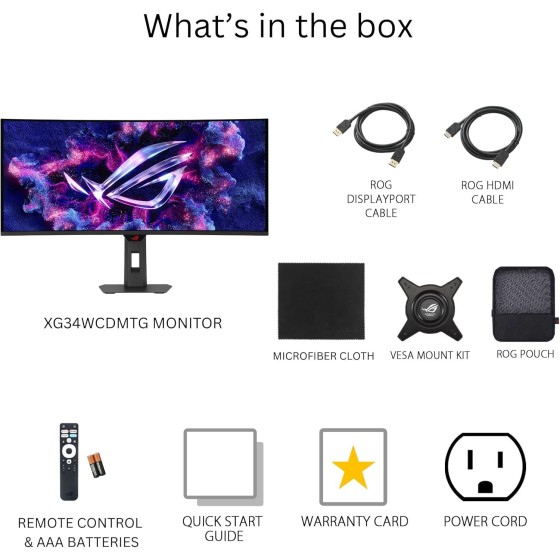 ASUS ROG Strix OLED XG34WCDMTG 34inch Curved Gaming Monitor