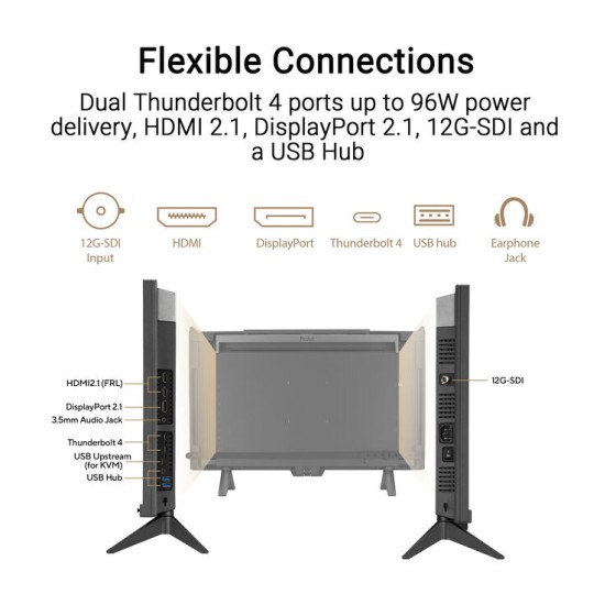 ASUS ProArt Display OLED PA27USD Professional Monitor–27-inch,4K UHD (3840 x 2160),QD-OLED,99% DCI-P3,ΔE < 1,240Hz,Self/Auto Calibration,HDR-10,HLG,Dolby Vision,12G-SDI,HDMI2.1,DisplayPort2.1,Thunderbolt 4 PD 96W,Calman Ready,ColourSpace Integration