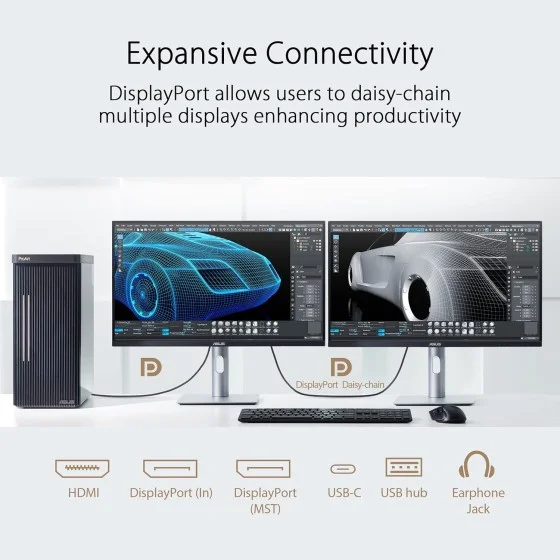 ASUS ProArt PA329CRV professional monitor connectivity and display view