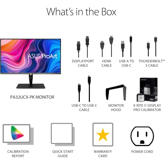 ASUS ProArt Display PA32UCX-P 4K HDR IPS Mini LED Professional Monitor - 32”