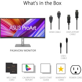 ASUS ProArt Display PA34VCNV Curved Professional Monitor – 34.1-inch, IPS, 21:9