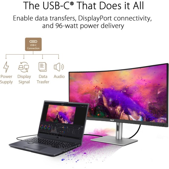 ASUS ProArt Display PA34VCNV Curved Professional Monitor – 34.1-inch, IPS, 21:9 ASUS ProArt Display PA34VCNV Curved Professional Monitor – 34.1-inch, IPS, 21:9